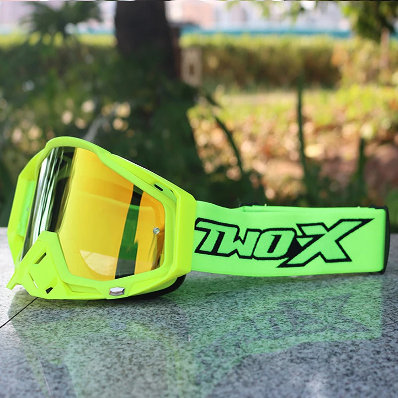 NEW Two-X Motorcycle Bike Goggles Motocross Racing ATV BMX MX Helmet Glasses Motorcross Off Road