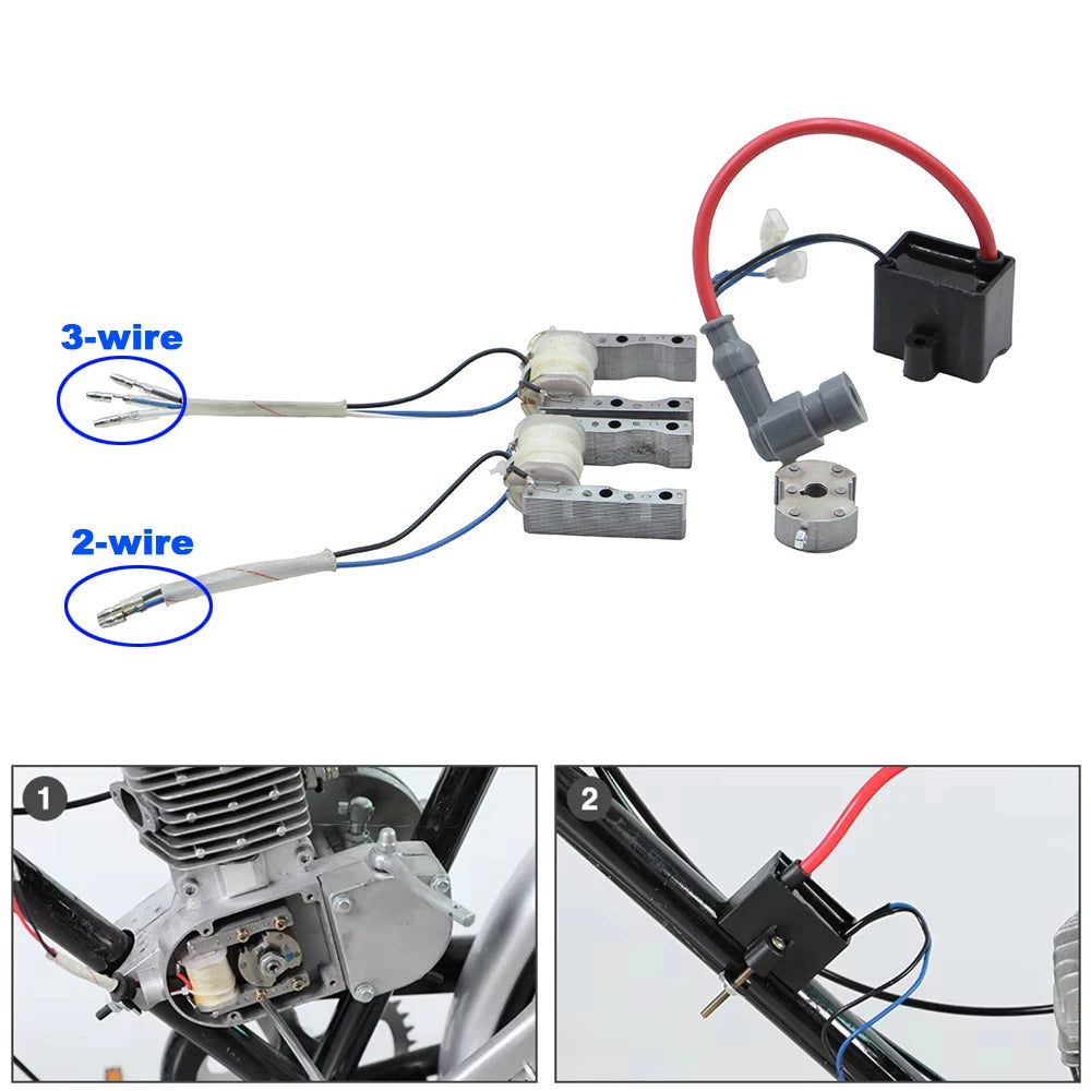 CDI Ignition Coil Magneto For Motorized 49cc 60cc 80cc Engine Bicycle 2-Stroke Engine Motorized Bicycle Bike