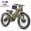 JYF Eahora Dual Motor 52V Lithium Battery Steel Frame Electric City Commuter Bike 250W Rear Pedal Fender City Transportation