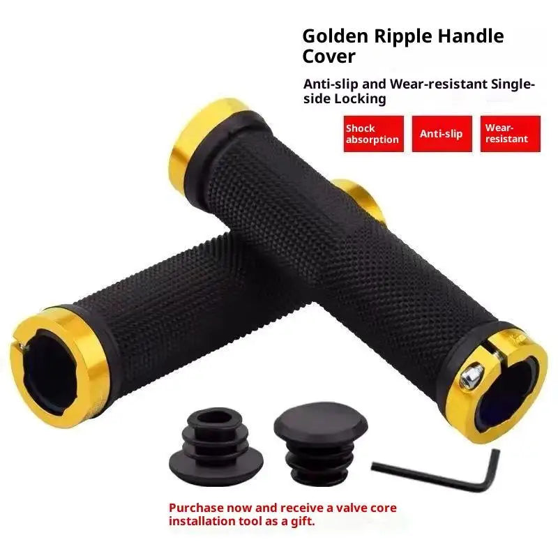 New 1Pair Bike Handlebar Grips Double Lock On Bike Plastic Handle Grip For Folding Bike Beach Cruiser Scooter Riding Equipment