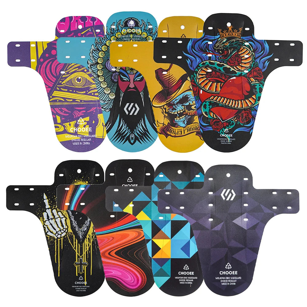Chooee Bicycle Accessories Bike Fender Mudguard MTB Mountain Road Cycling Mud Guard Front/Rear Wheel Wing 1pcs PP5 Material