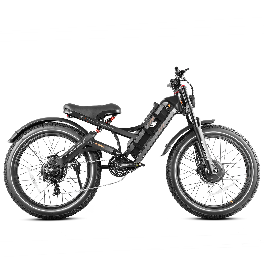 JYF Eahora Dual Motor 52V Lithium Battery Steel Frame Electric City Commuter Bike 250W Rear Pedal Fender City Transportation