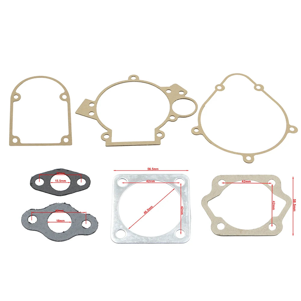 Gasket Kit For 2 Stroke 49cc 50cc 60cc 66cc 80cc 100cc Motorized Motorised Bicycle Push Bike Cylinder Crankcase Engine Motor