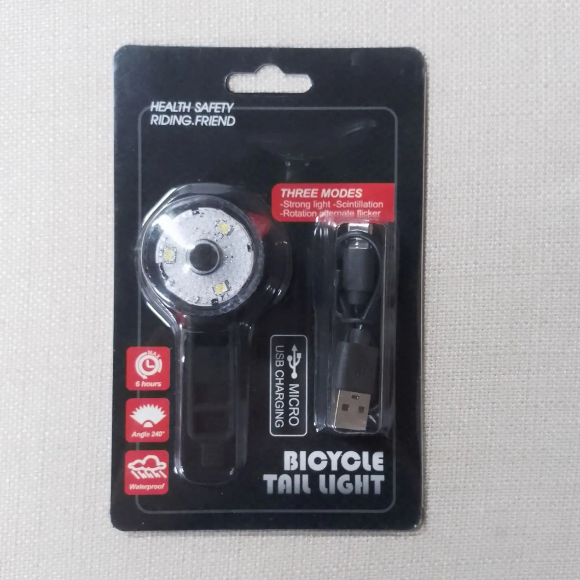 Bicycle Tail Lamp Headlight Waterproof LED Warning Light Mountain Bike Luminous Night Riding Rear Bike Lights Pet Safety Lights