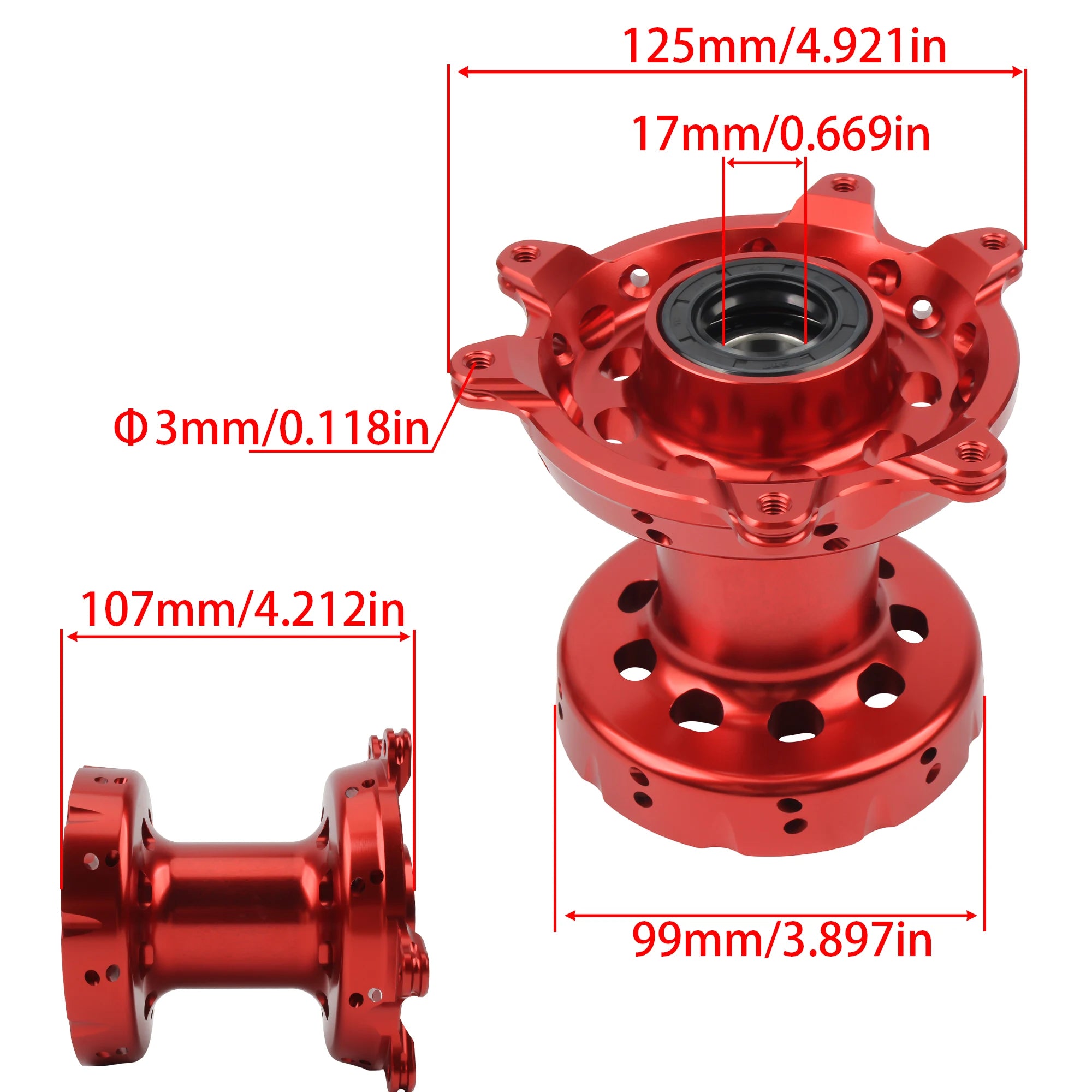 Motorcycle Universal Front Rear Wheel Hub 36 Holes CNC Aluminum For Honda CR CRF 125 250 450R 450X Dirt Bike Replacement Parts