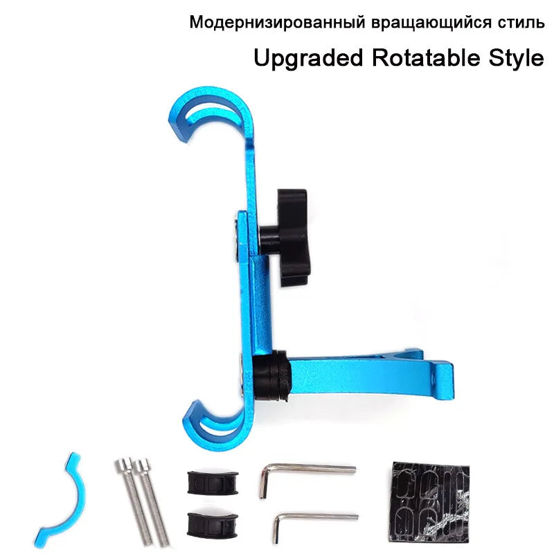 Universal 360 Rotate Metal Motorcycle Bicycle Phone Holder Aluminum Alloy Anti-slip Clip Bracket GPS Bike Phone Stand For Phone