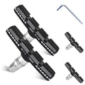 Bike Brake Pads Set 70mm Universal V-Brake Blocks for Mountain and Road Bicycles No Noise No Skid Includes Hex Wrench Nut and Shims for Front and Rear Wheels 2Pairs