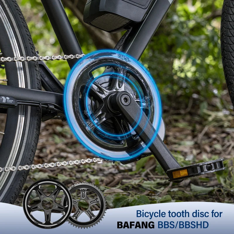 BAFANG Electric Bike Chainwheel BBS01B BBS02B BBSHD Mid Motor Chainring Sprocket 44T 46T 48T 52T EBike Conversion Accessories