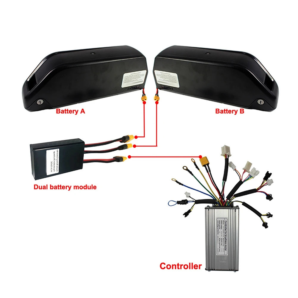 Electric Bike Battery Discharge Converter 20A 30A 40A E-Bike Dual Battery Pack Switch Balancer 24-72Vdc accessories