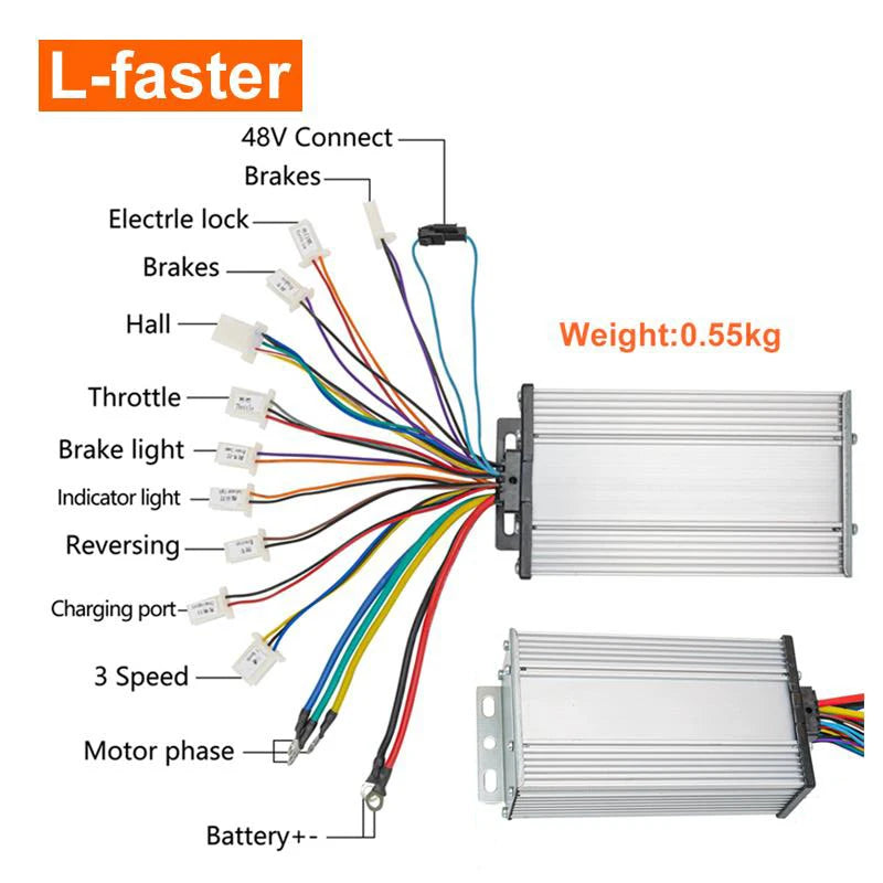 1000W 1800W 3000w Child Electric Bike Scooters Go-Karts Brushless Motor With Pedal Controller Conversion Kits