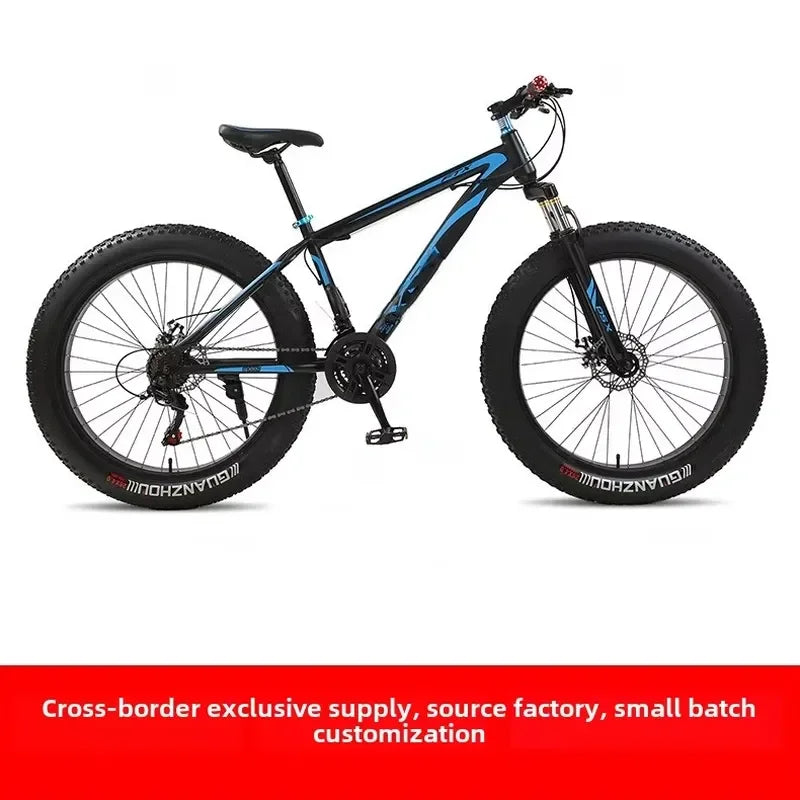 Factory Direct Sales of Fat Tire Beach & Snow Cruiser Bicycles with Disc Brakes and Steel Frame for Sports