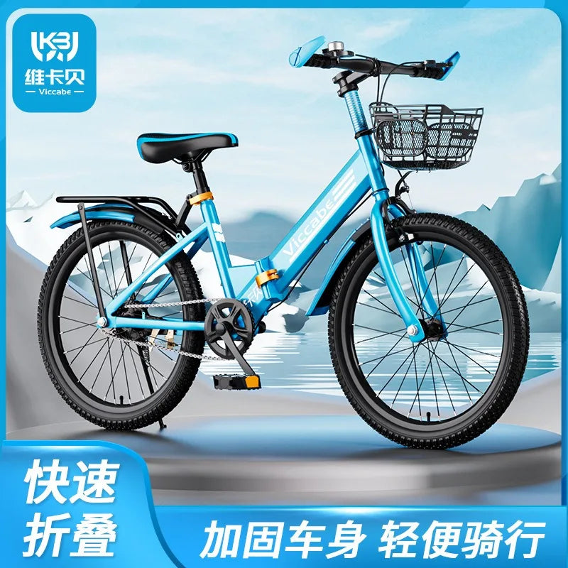 18-22 Inch Folding Mountain Bike for Boys & Girls – Lightweight Foldable Pedal Bicycle