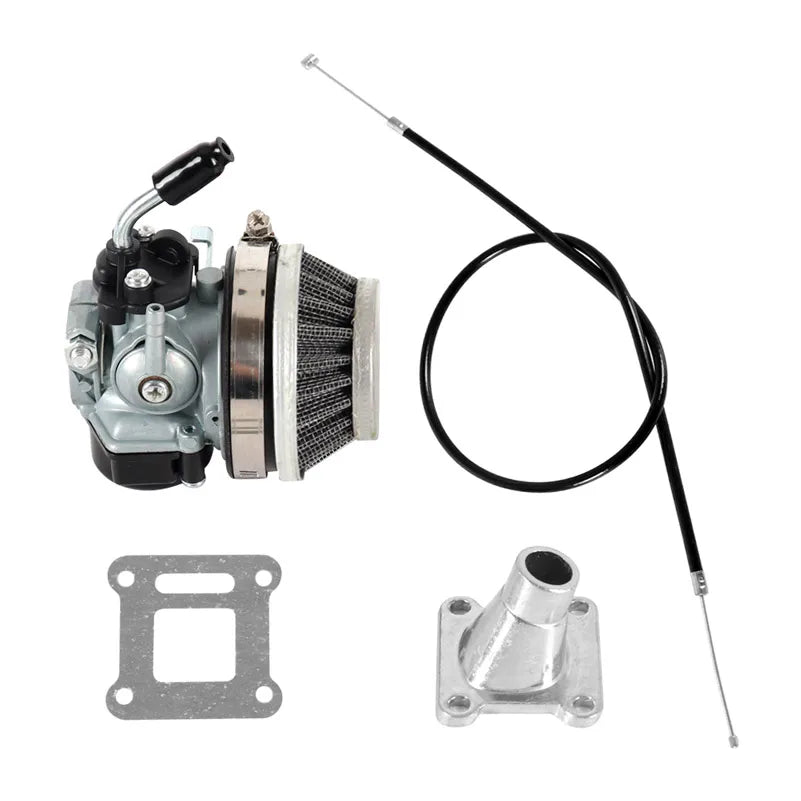 49cc 19mm Carburetor & Air Filter Cable Assembly for 2-Stroke 49cc–80cc Mini Pocket Bike