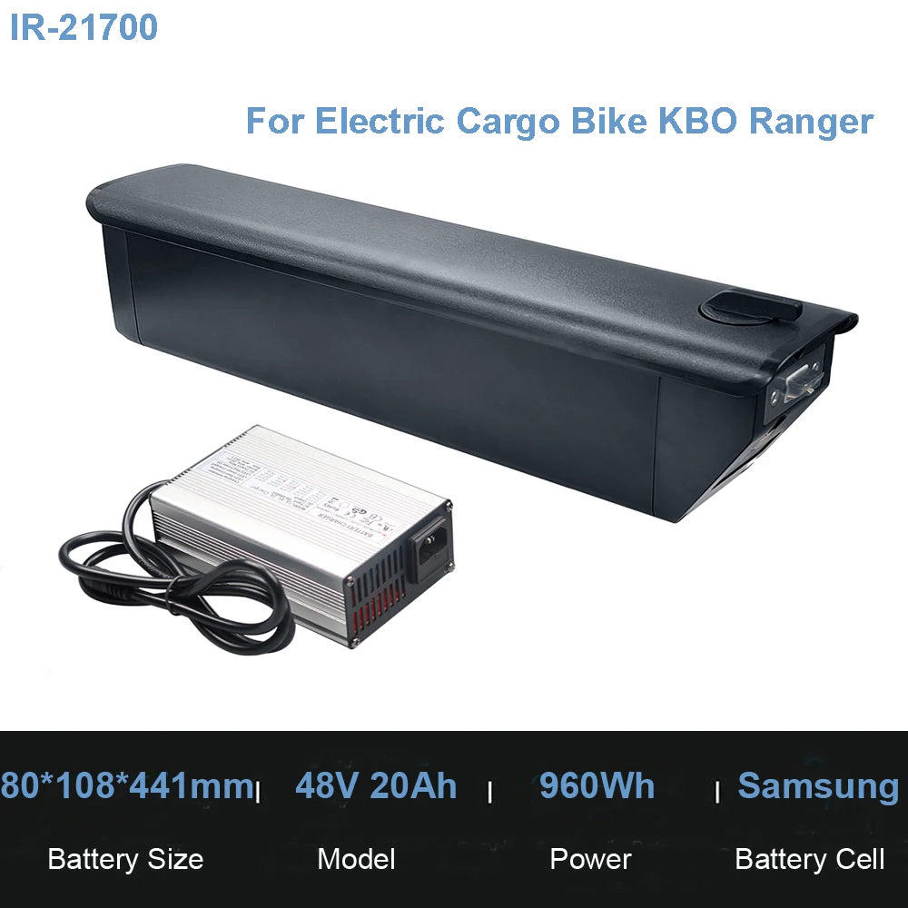 E-Bike Battery Pack 48V 14Ah 16Ah 17.5Ah Lithium-ion Battery for KBO Breeze Tornado Step-Thru Ranger Electric Bike