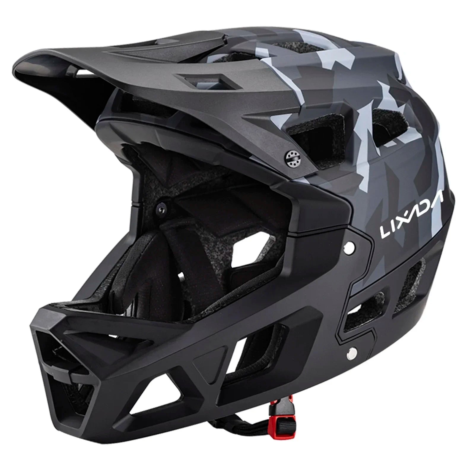 Mountain Bike Safety Cycling Gear Full Face MTB Helmet for Downhill Racing Adults with 31 Vents & Adjustable Visor, Men/Women