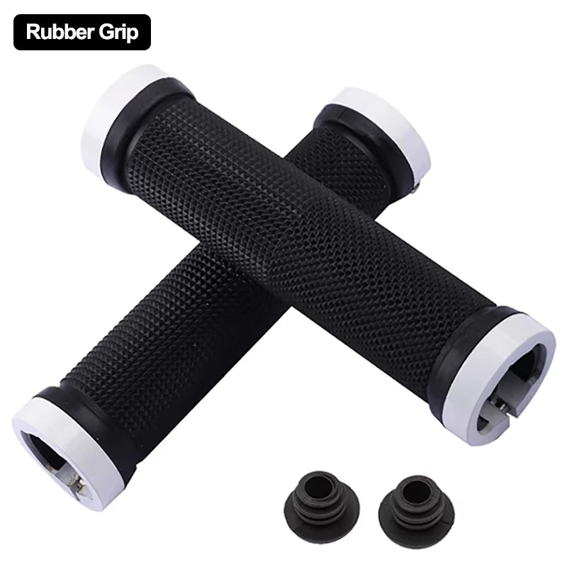 Bicycle Grips BMX Bike Handbar Grips Rubber Bilateral Lock Mountain MTB Bikes Handlebar Grips Non-slip Cycling Bike Accessories