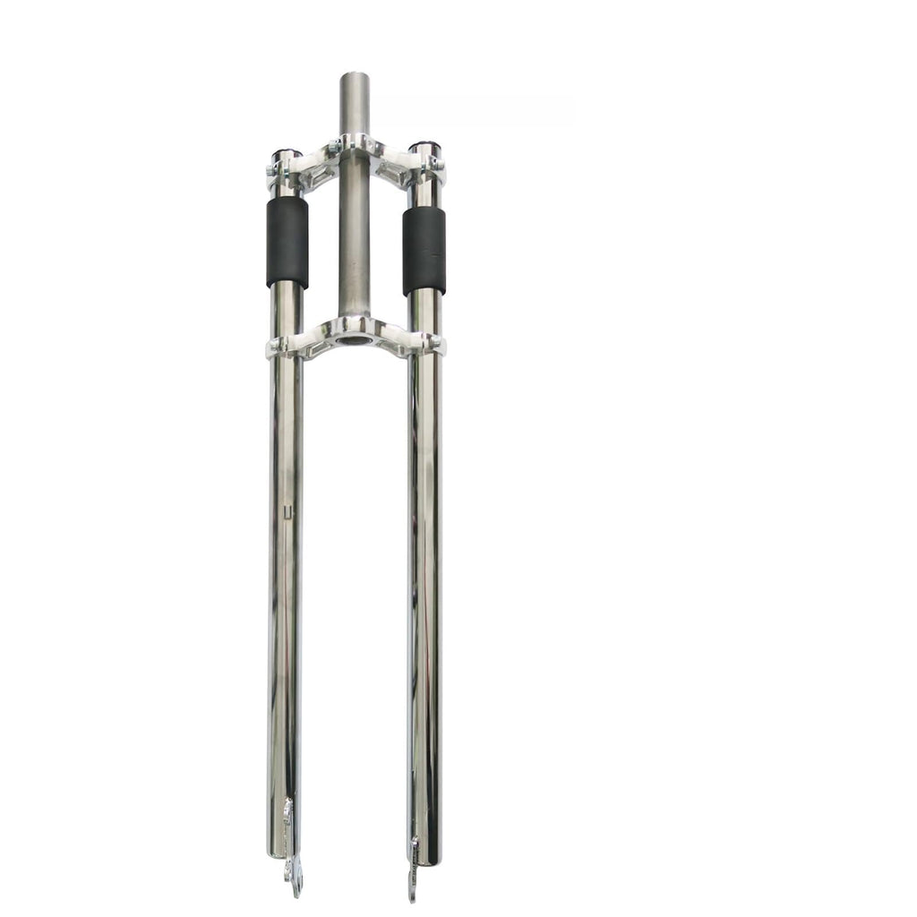 CDHPOWER Bicycle Fork 26" Triple Tree Non Suspension Fork w/Double Shoulder fit 26x3.5 Fat tire -Gas Motorized Bike (Fork only)