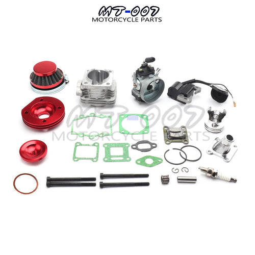 47cc 49cc 2-Stroke Cylinder Kit with 19mm Carburetor & Air Filter for Pocket Bike & Mini ATV