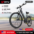 【1 Year Warranty】DYU C7 Electric Bicycle Peak 1000W Motor 480WH Lithium Battery Electric Bike 26 Inch city E bike，UL2849