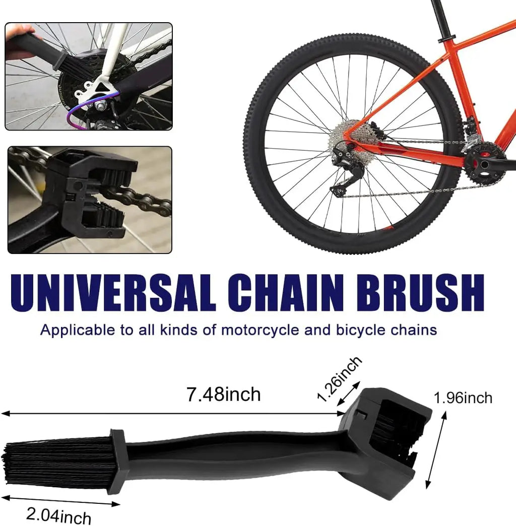 Motorcycle Chain Brush Cleaner Plastic Bicycle/Moto Brush Clean Chain Cleaner Outdoor Scrubber Road Care Tools Motorcycle Parts