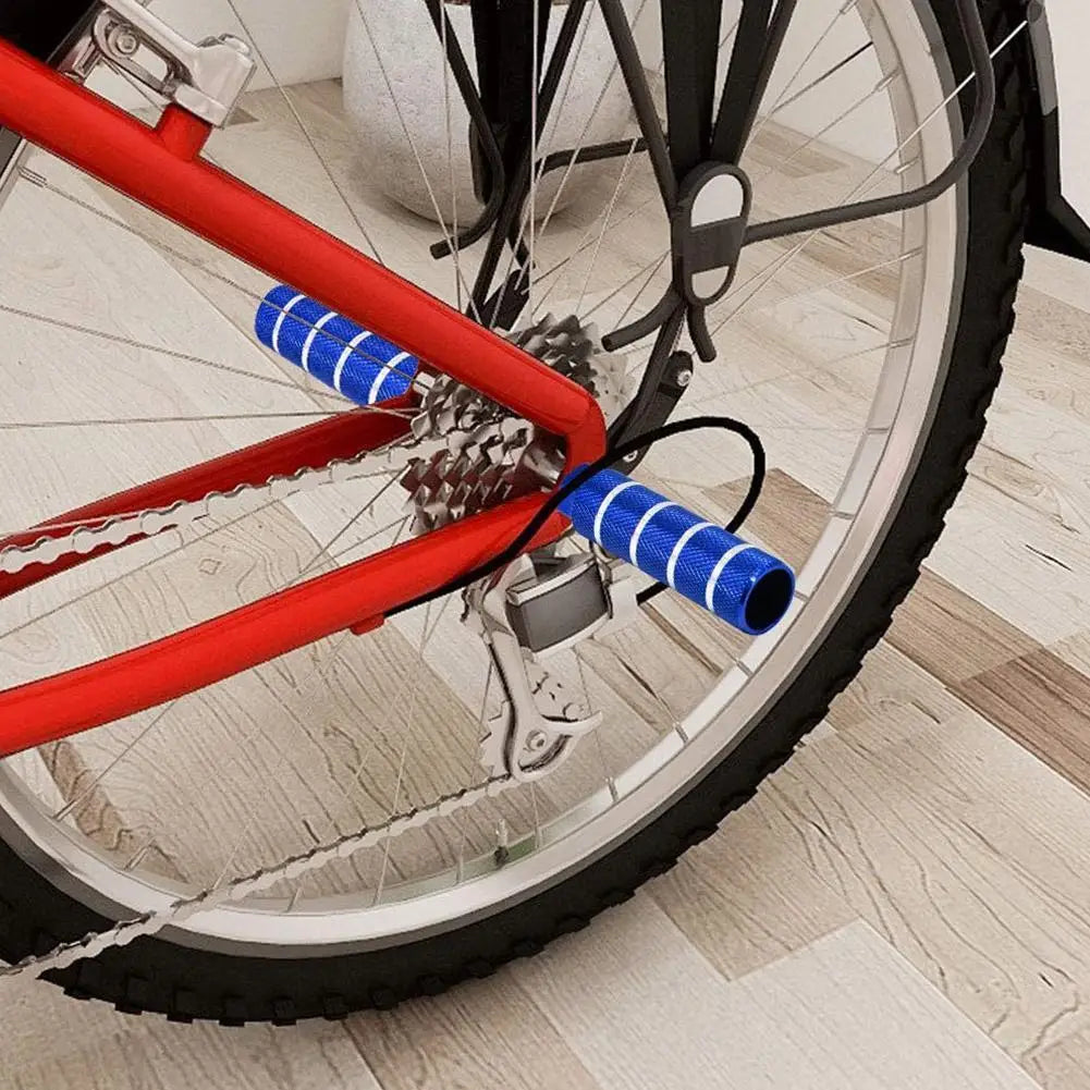 1 Pair Non Slip Mtb Bike Footrest Lever Aluminum Alloy Axle Pedal Rear Bmx Pegs Foot Pegs Stunt Foot Bicycle Cylinder Front