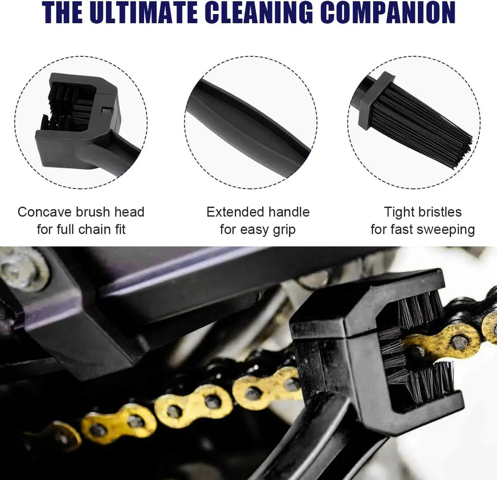 Motorcycle Chain Brush Cleaner Plastic Bicycle/Moto Brush Clean Chain Cleaner Outdoor Scrubber Road Care Tools Motorcycle Parts