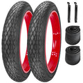2 Pack 26" E-Bike Fat Tires 26 x 4.0 Folding Bead Tires and AV32mm Tubes Compatible with Electric Bicycles Wide Mountain Snow Bike Tire