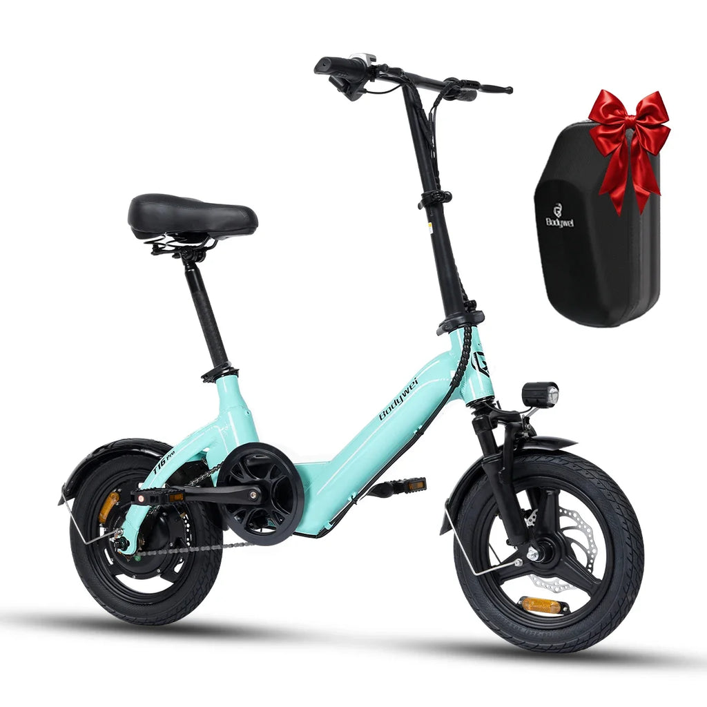 Bodywel T16Pro 14' Folding Electric Bike 36V 10.4Ah Battery UL Certified Commuter Ebike for Adults Mini Electric Bicycle