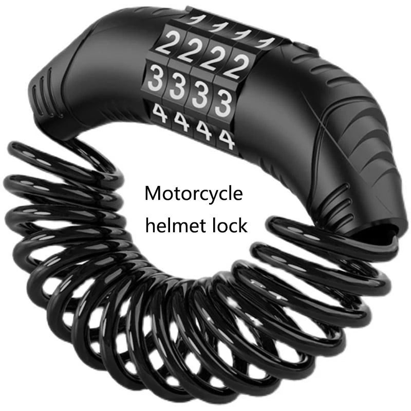 Portable Password Wire Anti-Theft Lock Universal Security Cable Lock for E-Bike Motorcycle Helmet Road Mountain Bike