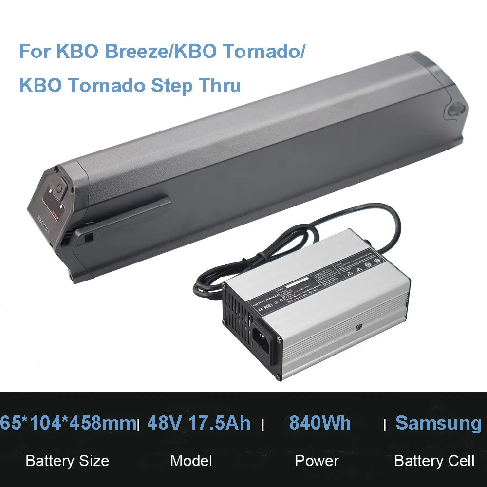 E-Bike Battery Pack 48V 14Ah 16Ah 17.5Ah Lithium-ion Battery for KBO Breeze Tornado Step-Thru Ranger Electric Bike
