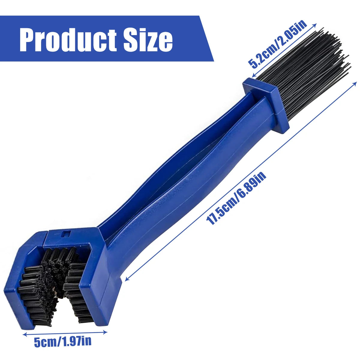 Motorcycle Bike Chain Cleaner Double Heads Bicycle Cleaning Brush Reusable Bike Chain Gears Brush Cleaner Tool Enduring Bicycle