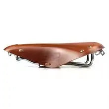 Retro Cowhide Leather Bike Saddle Wide Comfort Pressure Relief Shock Absorbing Bicycle Seat Vintage for City Cruiser Road E-Bike