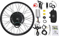 48V 1500W Electric Bike Conversion Kit 26" Snow Tire Rear Wheel Rotating Hub Motor LCD Display Controller Bag for E-Bike DIY