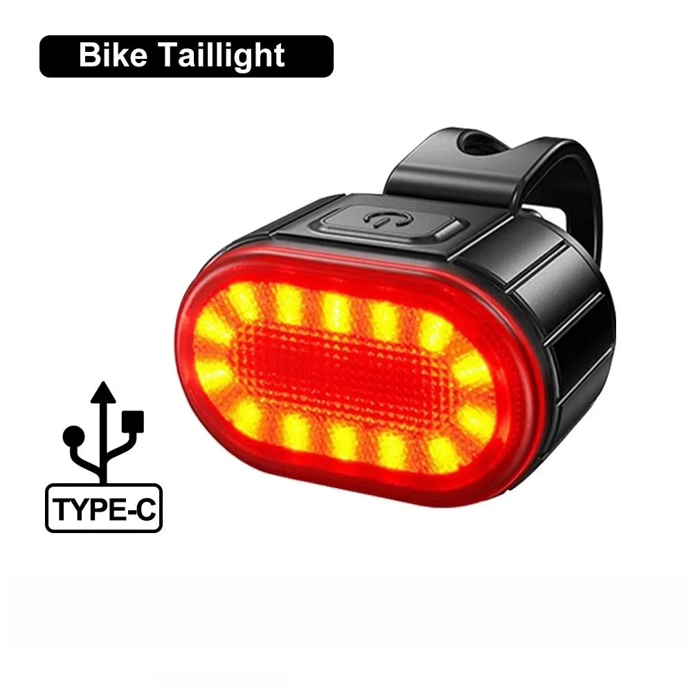 Cycling Bicycle Front Rear Light Set Bike USB Charge Headlight Light MTB Waterproof Taillight LED Lantern Bicycle Accessories