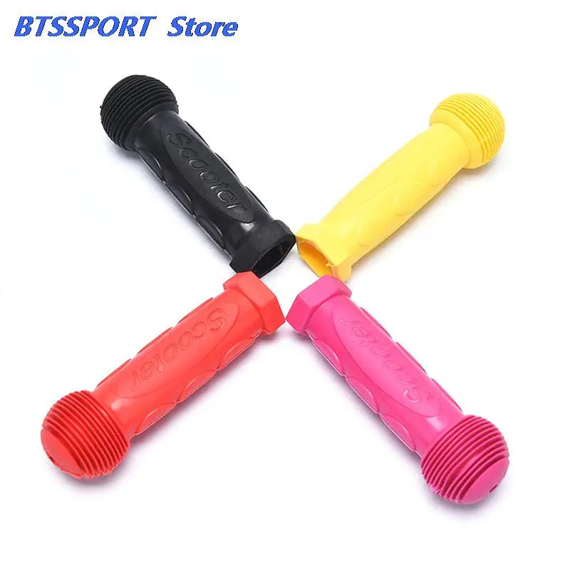 2Pcs Rubber Grip Handle Handlebar Grips Colorful Blue Red Anti-skid Child Children Kids Bike Bicycle Tricycle Skateboard Scooter