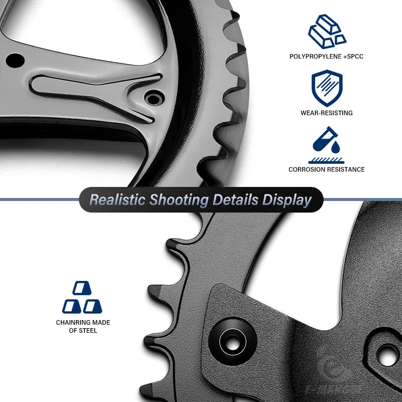 BAFANG Electric Bike Chainwheel BBS01B BBS02B BBSHD Mid Motor Chainring Sprocket 44T 46T 48T 52T EBike Conversion Accessories