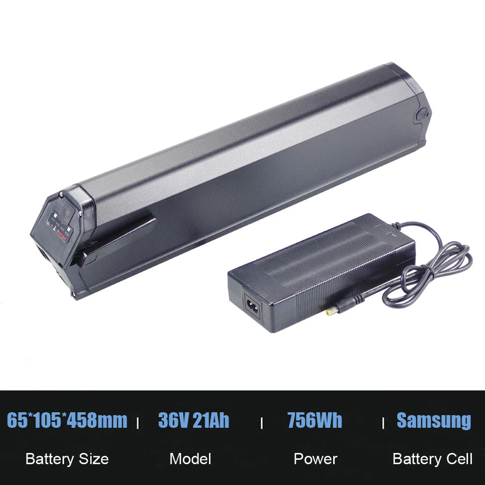 Saber Plus Ebike Battery 36V 10.4Ah 11.6Ah 13Ah 14Ah 15.6Ah 48V 17Ah Electric Bike Integrated Battery Pack