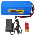 Airuxuan 36V Battery 36V Ebike Battery 8Ah 12Ah 16Ah 22Ah Electric Bike Battery 36V Lithium Battery with 2A Charger T-Plug XT60 Connector and BMS for 250-1000W Electric Bicycles Motor/Ebike Kit