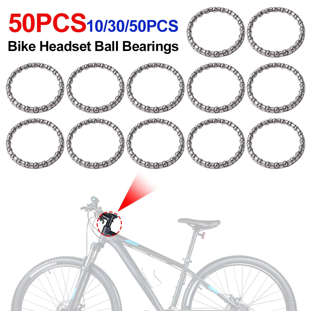 10-50PCS 34/44mm Bicycle Headset Balls Steel Bike Caged Ball Bearing Race Cycling Bearing Set Frame Front Fork Cycling Accessory