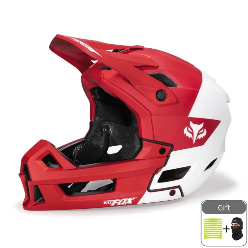 BATFOX Full-Face Enduro Helmet Downhill BMX Full Face Helmet Ultra-Light Airy Safety Certified for Man Women MTB Bike Helmet