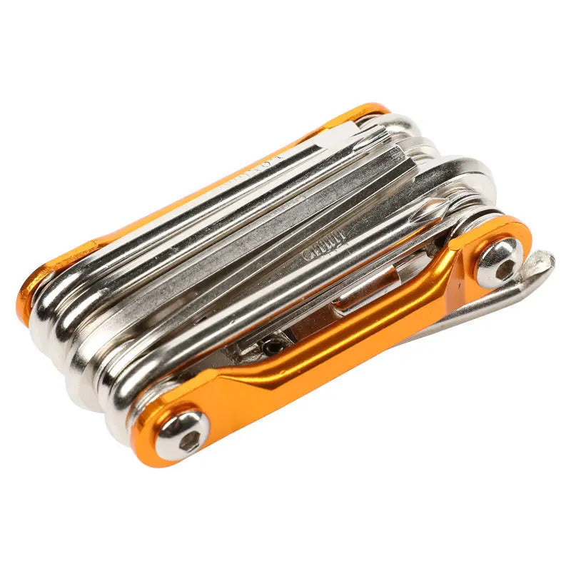 Multifunctional Stainless Steel Professional Bicycle Repair Tool Bicycle Accessories Portable Folding Tool Screwdriver
