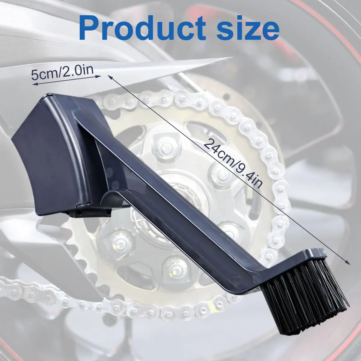 Motorcycle Bike Chain Cleaner Double Heads Bicycle Cleaning Brush Reusable Bike Chain Gears Brush Cleaner Tool Enduring Bicycle