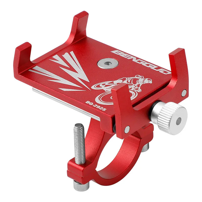 Aluminum Alloy Mobile Phone Holder MTB Mountain Bike Phone Stand Shock-proof Fixed Navigation Bracket Cycling Accessories