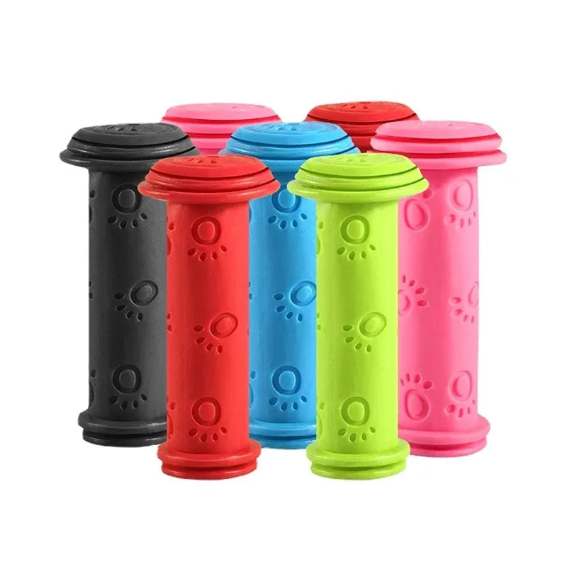 1 Pair Rubber Grip Handle Handlebar Grips Colorful Blue Red Anti-skid Child Children Kids Bike Bicycle Tricycle