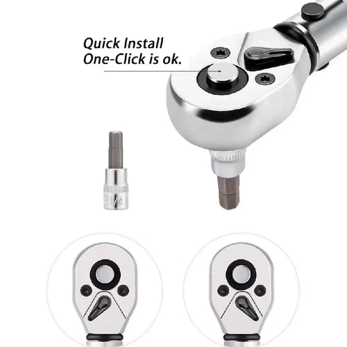 15-Piece 1/4" Torque Wrench Set 2-24Nm – Bi-Directional Hex Wrench Bicycle & Moto Repair Tools