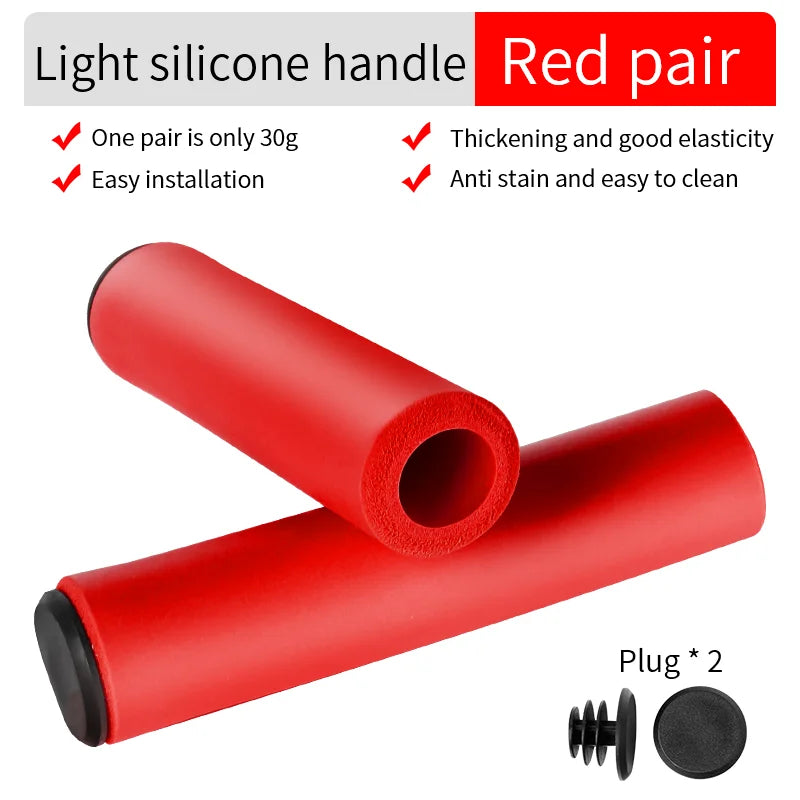 ESLNF Shockproof Thick Sponge MTB Grips Comfortable Soft Silicone Road Bicycle Scooter Handlebar Gripss Bike Parts