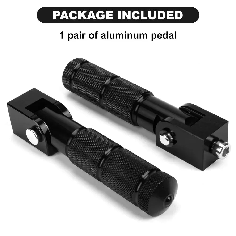 Motorcycle Universal Foot Pegs Aluminium Alloy Bicycle Pegs Dirt Bike Foot Pegs 8mm Hole Folding Passenger Pedal Accessories