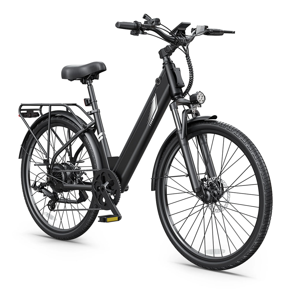 DYU C7 Adult Electric Bicycle 500W Motor 480WH Lithium Battery Electric Bike 7-speed City E bike，Max Speed 20MPH E-BIKE