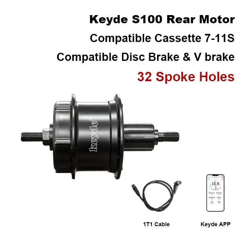 Keyde S100 rear hub motor kit wireless control 36V 250W small size electric bike motor conversion simple easykit DIY