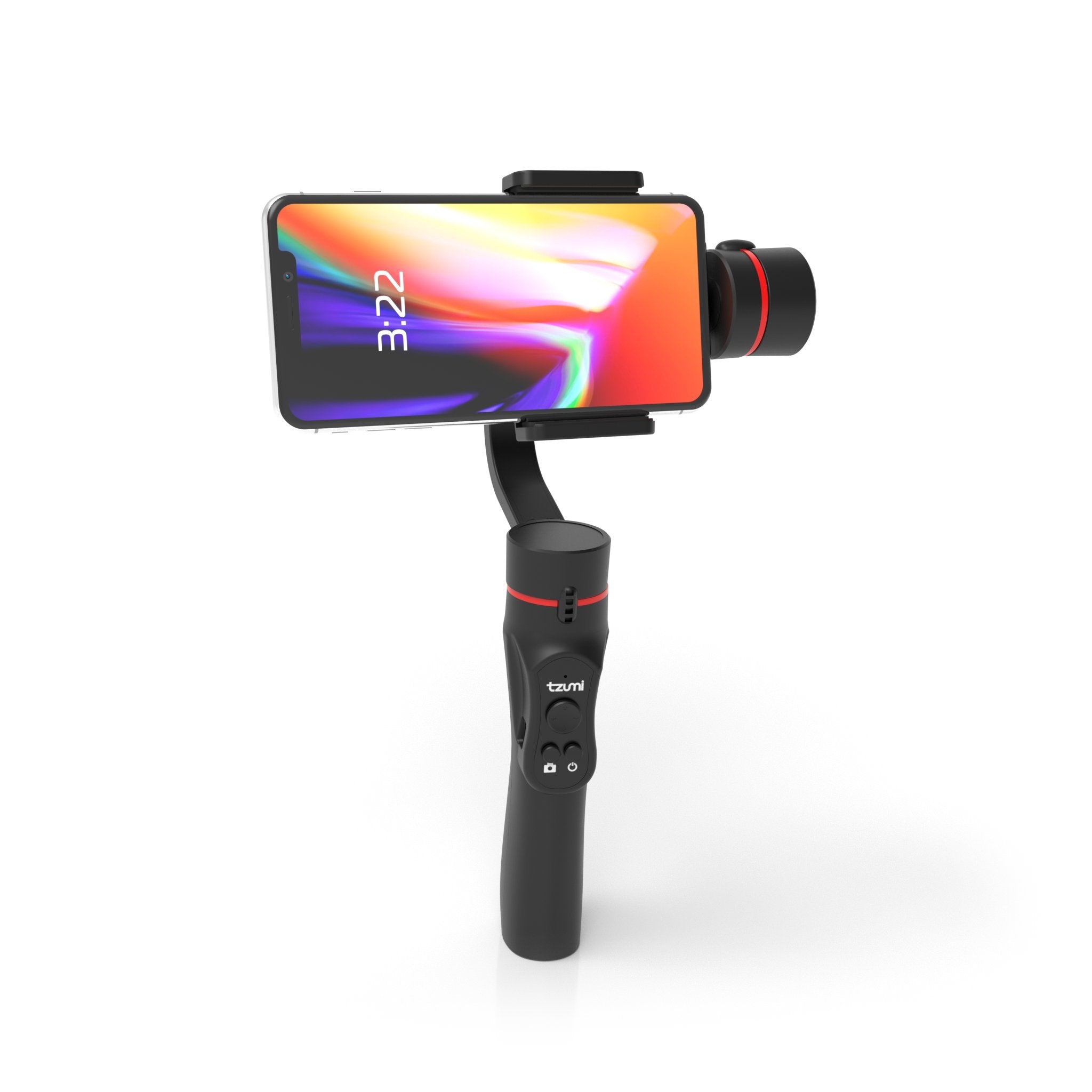 Tzumi SteadyGo Smartphone Stabilizing Gimbal – Motorized Rechargeable 3-Axis Handheld Gimbal for Smooth Steady Digital Photography and Advanced Video Filming Techniques Black (5643AMZ)
